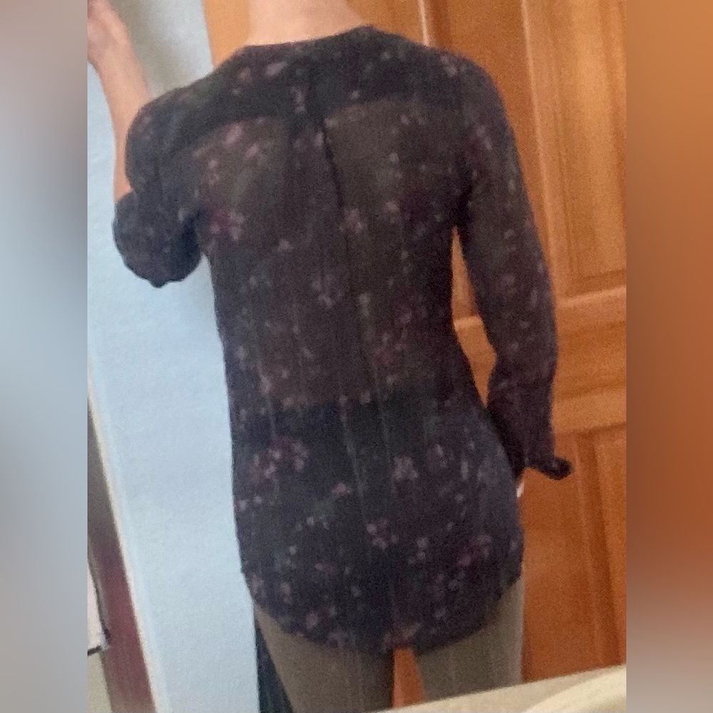 Eddie Bauer Flower Patterned Half Button-Down - image 5